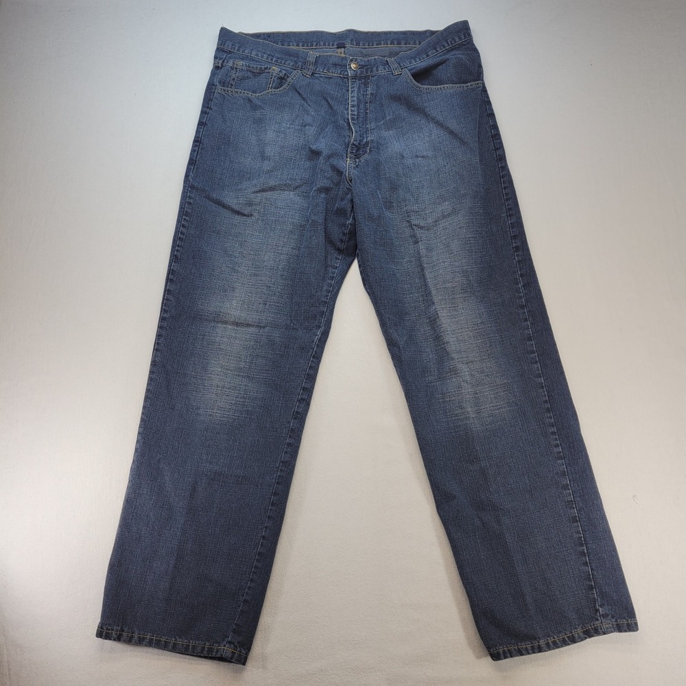 Karl Kani Jeans Y2K‎ Mens 40x34 Blue Baggy Vintage Embroidered Pockets Denim